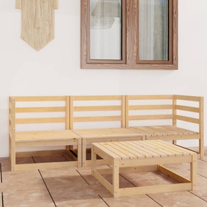 vidaXL, vidaXL 4-tlg. Garten-Lounge-Set Massivholz Kiefer