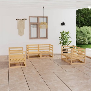 vidaXL, vidaXL 6-tlg. Garten-Lounge-Set Massivholz Kiefer