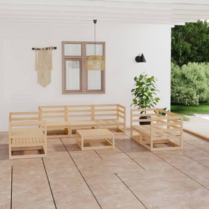 vidaXL 8-tlg. Garten-Lounge-Set Kiefer Massivholz