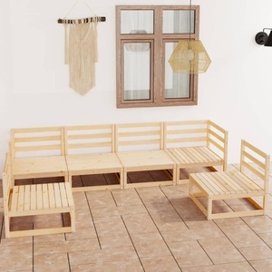 vidaXL, vidaXL 6-tlg. Garten-Lounge-Set Massivholz Kiefer