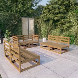 vidaXL, vidaXL 6-tlg. Garten-Lounge-Set Honigbraun Massivholz Kiefer, vidaXL 6-tlg. Garten-Lounge-Set Honigbraun Massivholz Kiefer