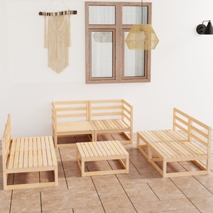 vidaXL, vidaXL 7-tlg. Garten-Lounge-Set Massivholz Kiefer