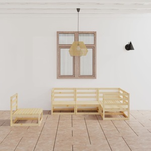 vidaXL, vidaXL 5-tlg. Garten-Lounge-Set Massivholz Kiefer