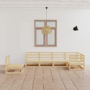 vidaXL, vidaXL 6-tlg. Garten-Lounge-Set Massivholz Kiefer, 