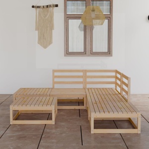 vidaXL 6-tlg. Garten-Lounge-Set Kiefer Massivholz