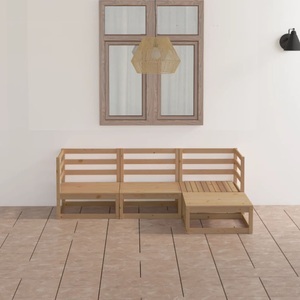 vidaXL, vidaXL 4-tlg. Garten-Lounge-Set Honigbraun Massivholz Kiefer, vidaXL 4-tlg. Garten-Lounge-Set Honigbraun Massivholz Kiefer