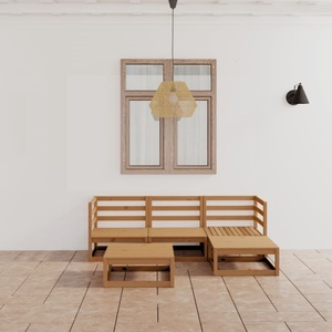 vidaXL, vidaXL 5-tlg. Garten-Lounge-Set Honigbraun Massivholz Kiefer, vidaXL 5-tlg. Garten-Lounge-Set Honigbraun Massivholz Kiefer