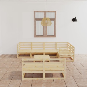 vidaXL, vidaXL 8-tlg. Garten-Lounge-Set Massivholz Kiefer, 