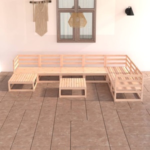 vidaXL, vidaXL 8-tlg. Garten-Lounge-Set Massivholz Kiefer, 