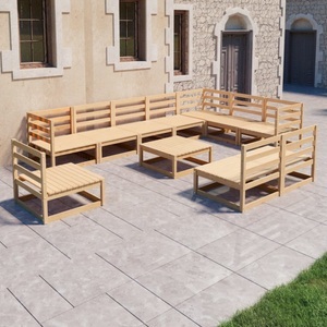 vidaXL, vidaXL 11-tlg. Garten-Lounge-Set Massivholz Kiefer, vidaXL 11-tlg. Garten-Lounge-Set Massivholz Kiefer