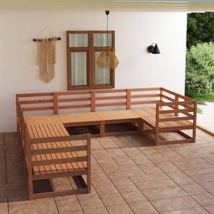 vidaXL, vidaXL 8-tlg. Garten-Lounge-Set Massivholz Kiefer, vidaXL 8-tlg. Garten-Lounge-Set Massivholz Kiefer