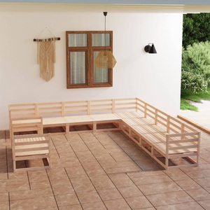 vidaXL, vidaXL 11-tlg. Garten-Lounge-Set Massivholz Kiefer, vidaXL 11-tlg. Garten-Lounge-Set Massivholz Kiefer