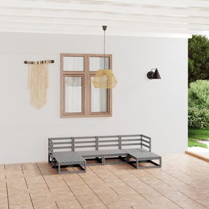 vidaXL, vidaXL 6-tlg. Garten-Lounge-Set Kiefer Massivholz, vidaXL 6-tlg. Garten-Lounge-Set Massivholz Kiefer