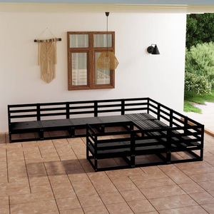 vidaXL, vidaXL 10-tlg. Garten-Lounge-Set Massivholz Kiefer, 