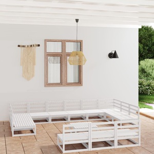 vidaXL, vidaXL 14-tlg. Garten-Lounge-Set Kiefer Massivholz, 