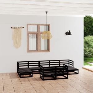 vidaXL, vidaXL 9-tlg. Garten-Lounge-Set Massivholz Kiefer, 
