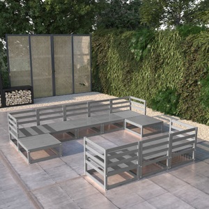 vidaXL, vidaXL 10-tlg. Garten-Lounge-Set Kiefer Massivholz, 