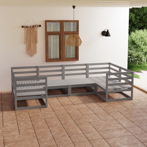 vidaXL, vidaXL 6-tlg. Garten-Lounge-Set Kiefer Massivholz, 