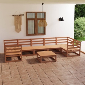 vidaXL, vidaXL 8-tlg. Garten-Lounge-Set Massivholz Kiefer, vidaXL 8-tlg. Garten-Lounge-Set Massivholz Kiefer