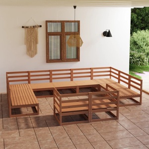 vidaXL, vidaXL 11-tlg. Garten-Lounge-Set Massivholz Kiefer, vidaXL 11-tlg. Garten-Lounge-Set Massivholz Kiefer