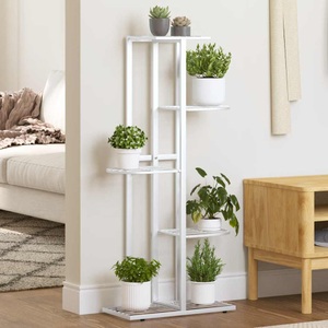 vidaXL, vidaXL Blumenständer 5-Etagen 43x22x98 cm Weiß Metall