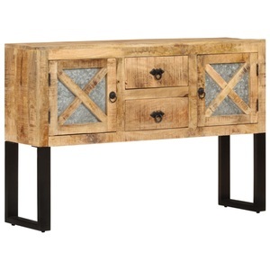 vidaXL, vidaXL Sideboard 110x30x74 cm Raues Mangoholz, vidaXL Sideboard 110x30x74 cm Raues Mangoholz