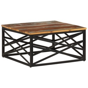vidaXL, vidaXL Couchtisch 68x68x35 cm Altholz Massiv, vidaXL Couchtisch 68x68x35 cm Altholz Massiv
