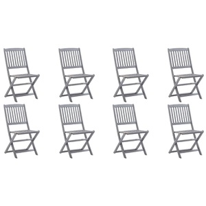 vidaXL, vidaXL Klappbare Gartenstühle 8 Stk. Massivholz Akazie