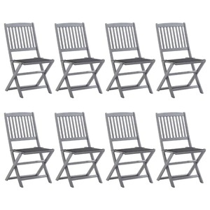 vidaXL, vidaXL Klappbare Gartenstühle 8 Stk. mit Kissen Massivholz Akazie