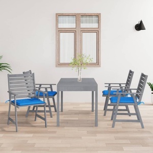 vidaXL, vidaXL Garten-Essstühle mit Kissen 4 Stk. Massivholz Akazie, 