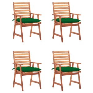 vidaXL, vidaXL Garten-Essstühle 4 Stk. mit Kissen Massivholz Akazie