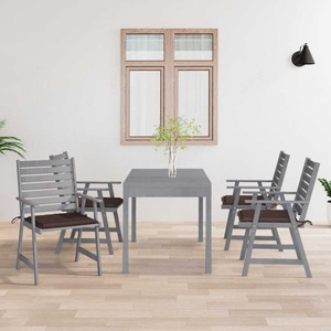 vidaXL, vidaXL Garten-Essstühle mit Kissen 4 Stk. Massivholz Akazie, 