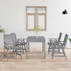vidaXL, vidaXL Garten-Essstühle mit Kissen 4 Stk. Massivholz Akazie, 
