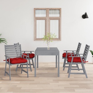 vidaXL, vidaXL Garten-Essstühle mit Kissen 4 Stk. Massivholz Akazie, 