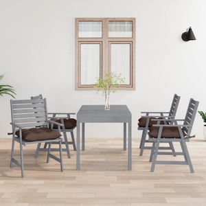 vidaXL, vidaXL Garten-Essstühle mit Kissen 4 Stk. Massivholz Akazie, 