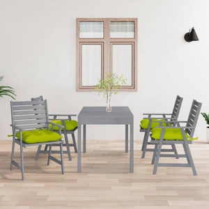 vidaXL, vidaXL Garten-Essstühle mit Kissen 4 Stk. Massivholz Akazie, 