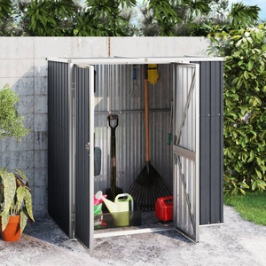 vidaXL, vidaXL Gerätehaus Anthrazit 161x89x161 cm Verzinkter Stahl, VidaXL - Geräteschuppen stahl, One Size, Grau