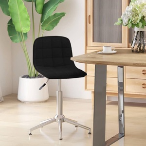 vidaXL, vidaXL Esszimmerstuhl Drehbar Schwarz Stoff, 