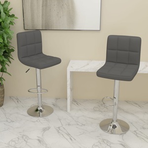 vidaXL, vidaXL Barhocker 2 Stk. Dunkelgrau Stoff, vidaXL Barhocker 2 Stk. Dunkelgrau Stoff