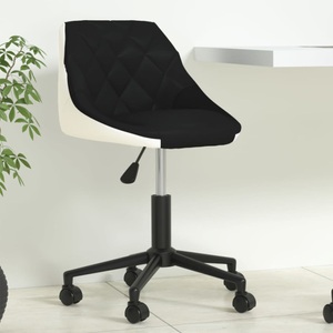vidaXL, vidaXL Bürostuhl Drehbar Schwarz und Weiß Kunstleder, 