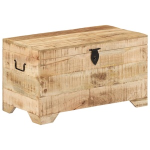 vidaXL, vidaXL Aufbewahrungstruhe Massives Raues Mangoholz, vidaXL Truhe Massivholz Mango