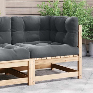 vidaXL, vidaXL Garten-Ecksofa mit Anthrazit Kissen Massivholz Kiefer