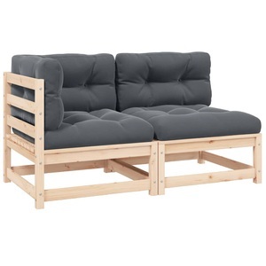 vidaXL, vidaXL 2-tlg. Garten-Lounge-Set mit Kissen Massivholz Kiefer