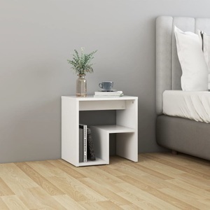 vidaXL, vidaXL Nachttisch Weiß 40x30x40 cm Spanplatte, vidaXL Nachttisch Weiß 40x30x40 cm Holzwerkstoff