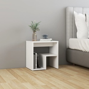 vidaXL, vidaXL Nachttisch Weiß 40x30x40 cm Spanplatte, vidaXL Nachttisch Weiß 40x30x40 cm Holzwerkstoff