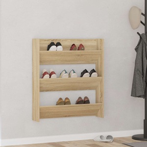 vidaXL, vidaXL Wand-Schuhschrank Sonoma-Eiche 80x18x90 cm Holzwerkstoff, vidaXL Wand-Schuhschrank Sonoma-Eiche 80x18x90 cm Holzwerkstoff
