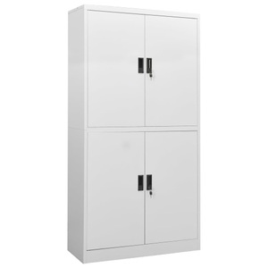 vidaXL, vidaXL Büroschrank Hellgrau 90x40x180 cm Stahl, vidaXL Büroschrank Hellgrau 90x40x180 cm Stahl