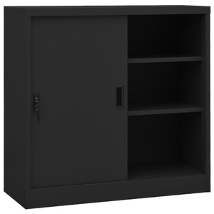 vidaXL, vidaXL Büroschrank mit Schiebetür Anthrazit 90x40x90 cm Stahl, vidaXL Büroschrank mit Schiebetür Anthrazit 90x40x90 cm Stahl