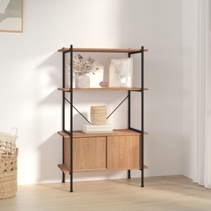 vidaXL, vidaXL Regal mit 4 Böden und Schrank 80x40x130 cm Stahl Holzwerkstoff, vidaXL Regal mit 4 Böden und Schrank 80x40x130 cm Stahl Holzwerkstoff