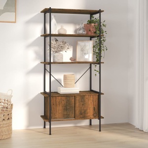 vidaXL, vidaXL Regal mit 5 Böden und Schrank 80x40x163 cm Stahl Holzwerkstoff, vidaXL Regal mit 5 Böden und Schrank 80x40x163 cm Stahl Holzwerkstoff